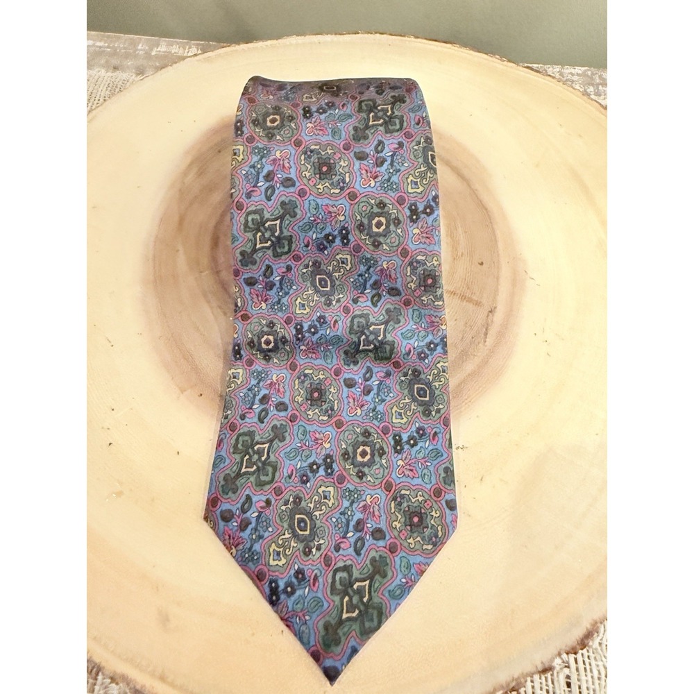 Burberry silk tie Red Blue Green‎